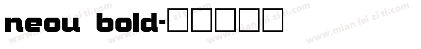 neou bold字体转换